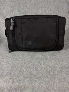 Dockers Black Travel Toiletry Dopp Kit Organizer